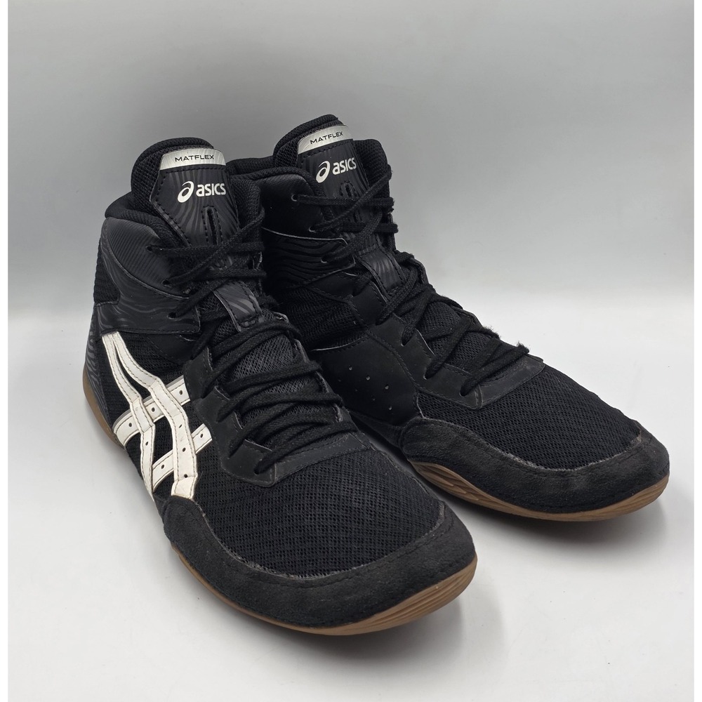ASICS Matflex 7 Wrestling Shoes Mens Size 13 Black Mesh Lace Up Casual Sneakers